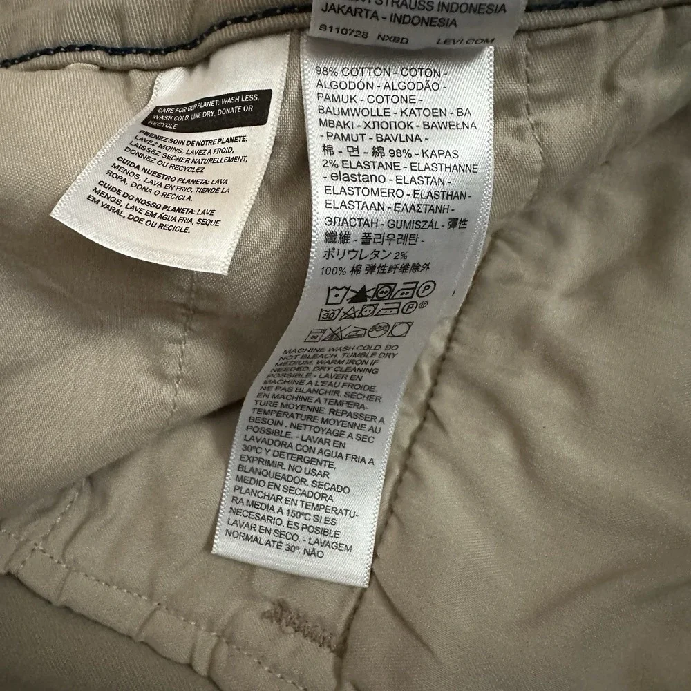 Levi's Men's XX Chino Standard‎ Taper Casual Khaki Brown Preppy Size 36x32